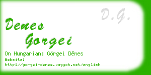 denes gorgei business card